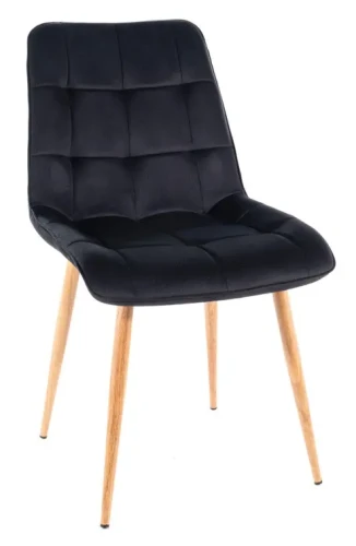 Krzesło tapicerowane Chic D Velvet czarny Bluvel 19