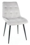 Krzesło tapicerowane Chic Velvet jasny szary Bluvel 03