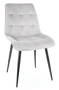 Krzesło tapicerowane Chic Velvet jasny szary Bluvel 03