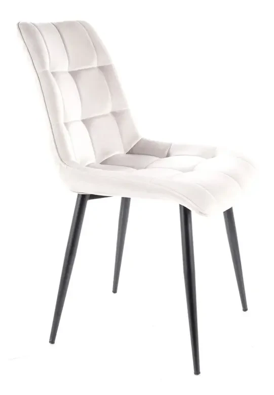 Krzesło tapicerowane Chic Velvet jasny szary Bluvel 03