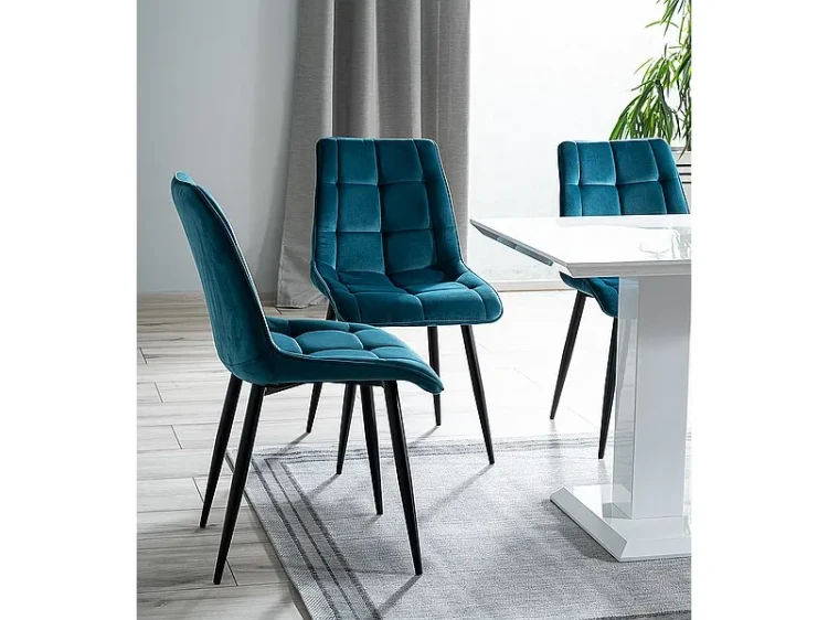 Krzesło tapicerowane Chic Velvet jasny szary Bluvel 03
