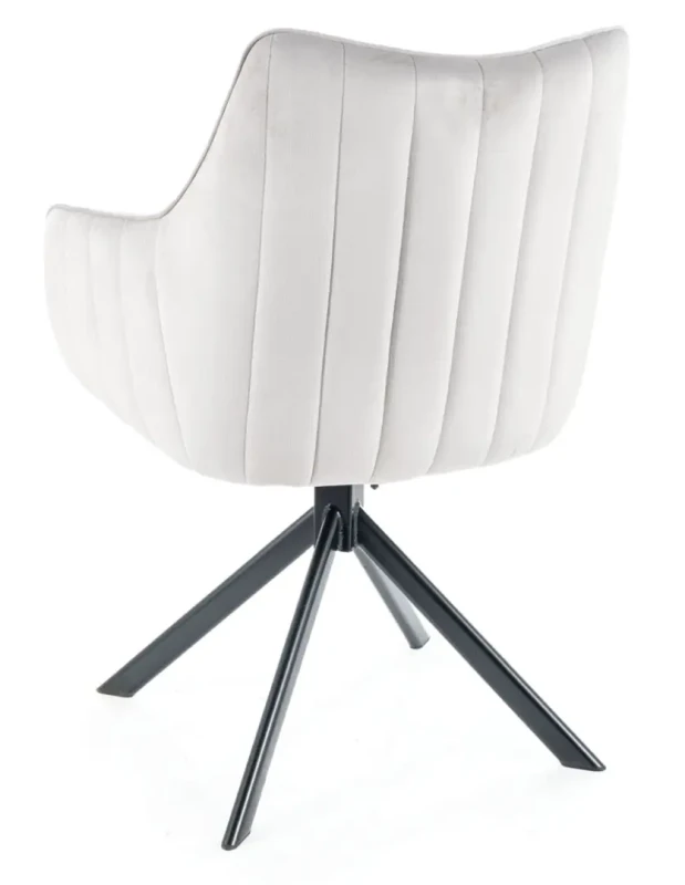 Krzesło tapicerowane Azalia Velvet jasny szary Bluvel 03