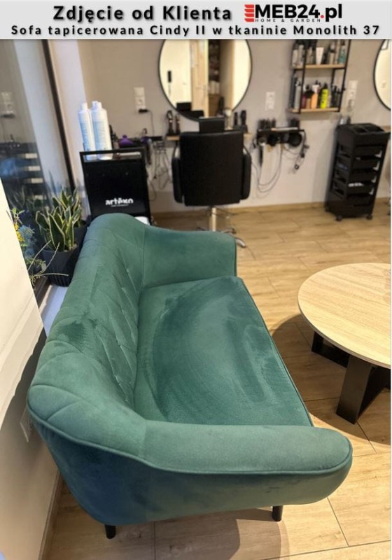Sofa tapicerowana Cindy II w stylu skandynawskim - zdjęcie od klienta