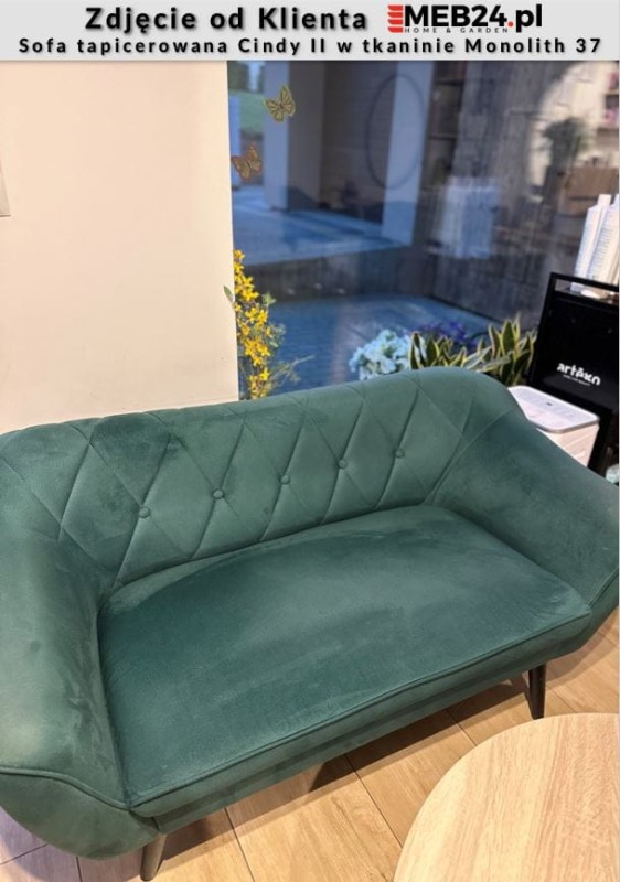 Sofa tapicerowana Cindy II w stylu skandynawskim - zdjęcie od klienta