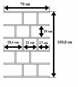 Regał wiszący Asan czarny