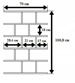 Regał wiszący Asan szary jasny