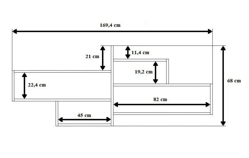 Półka Wisząca Corton czarna