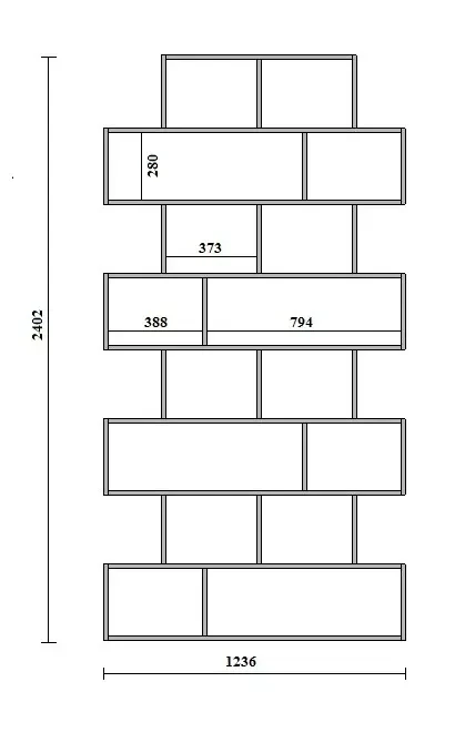 Regał wiszący Hygge czarny