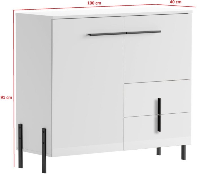 Komoda Justine 2D2S biała