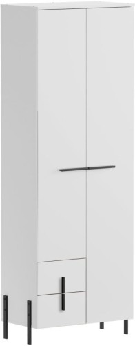 Szafa Justine 2D2S biały/biały MDF połysk