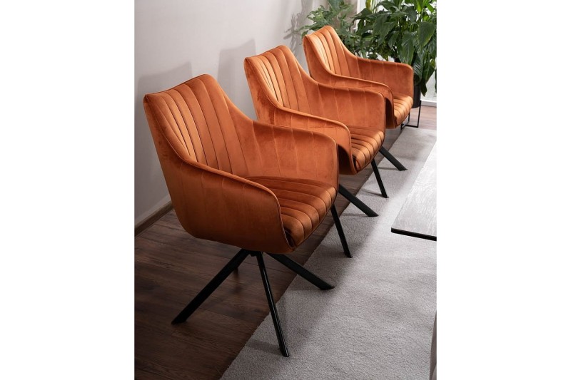 Krzesło tapicerowane Azalia Velvet cynamon Bluvel 4215