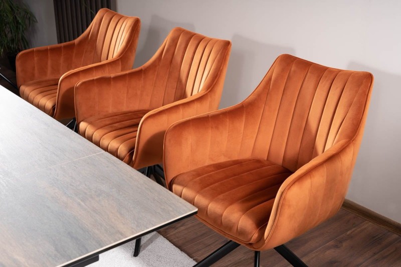 Krzesło tapicerowane Azalia Velvet cynamon Bluvel 4215