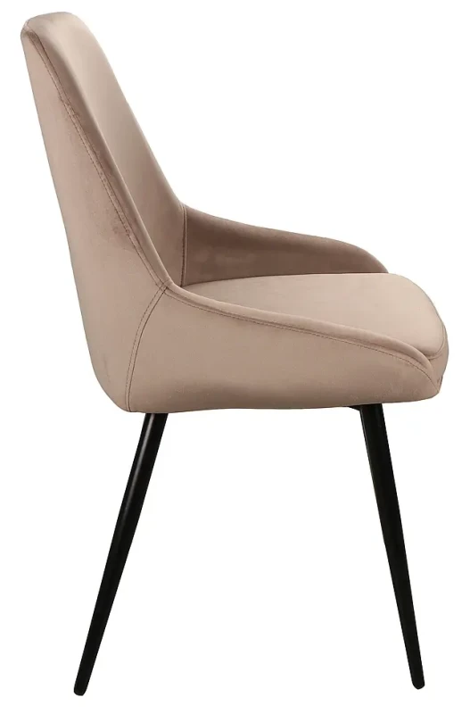 Krzesło tapicerowane Cobe Velvet ciemny beż Bluvel 40