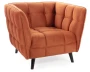 Fotel tapicerowany Castello 1 Velvet cynamon Bluvel 4215