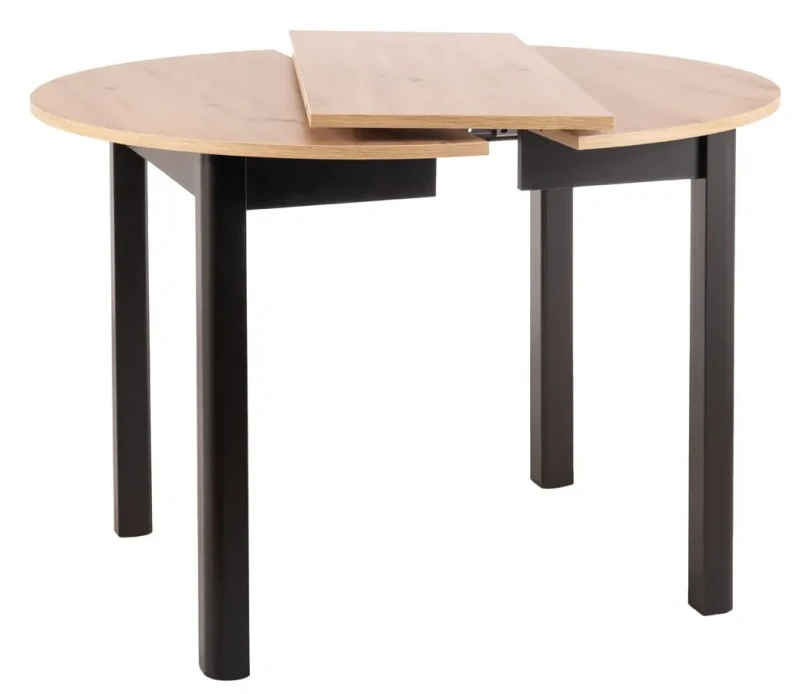 Stół rozkładany Dante 102-144 cm dąb artisan/czarny