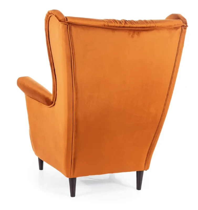 Fotel tapicerowany Harry Velvet cynamon Bluvel 4215