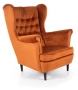 Fotel tapicerowany Harry Velvet cynamon Bluvel 4215