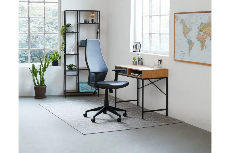 Biurko z szufladą B-027 dąb/czarny