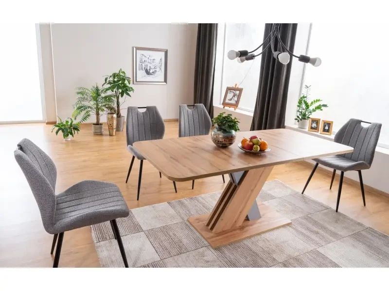 Stół rozkładany Exel 140-180 cm dąb artisan/antracyt