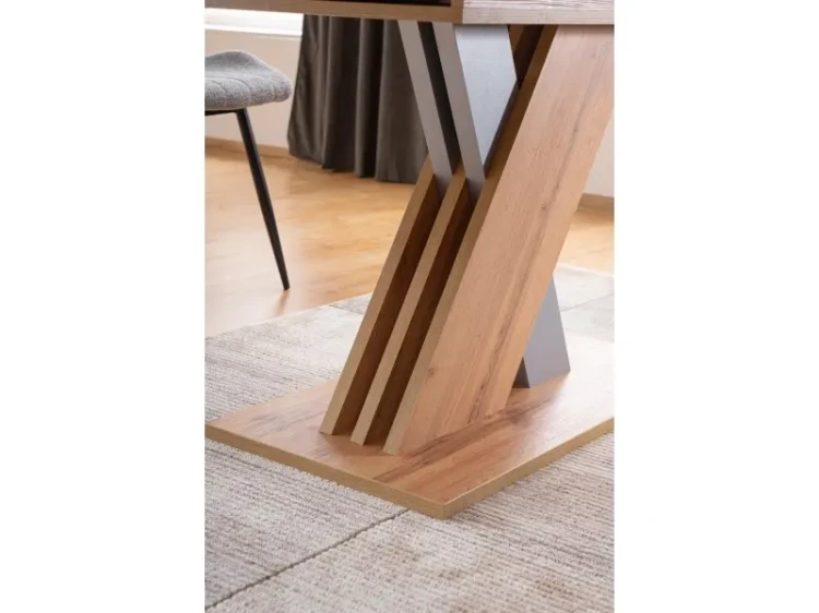 Stół rozkładany Exel 140-180 cm dąb artisan/antracyt