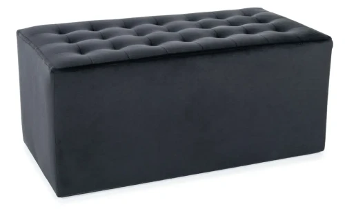 Pufa tapicerowana Lori 2 Velvet czarny Bluvel 19