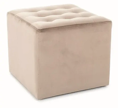 Pufa tapicerowana Lori Velvet ciemny beż Bluvel 40