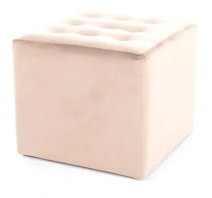 Pufa tapicerowana Lori Velvet ciemny beż Bluvel 40