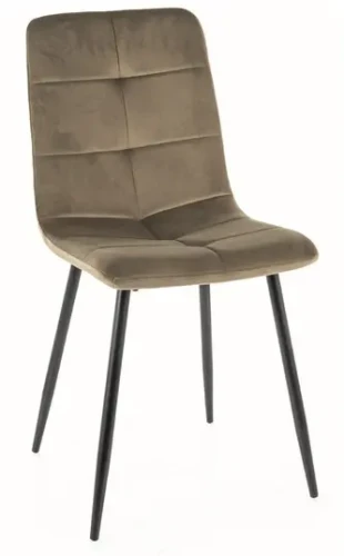 Krzesło tapicerowane Ivo Velvet oliwka Bluvel 77