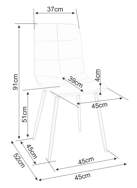 Krzesło tapicerowane Ivo Velvet
