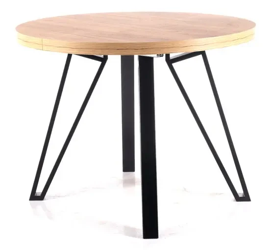 Stół rozkładany Galaxy 100-168 cm dąb artisan/czarny