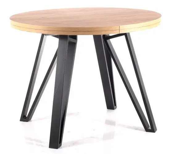 Stół rozkładany Galaxy 100-168 cm dąb artisan/czarny