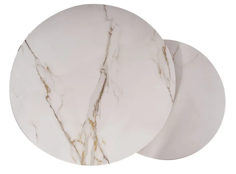 Zestaw stolików Kora D biały efekt marmuru