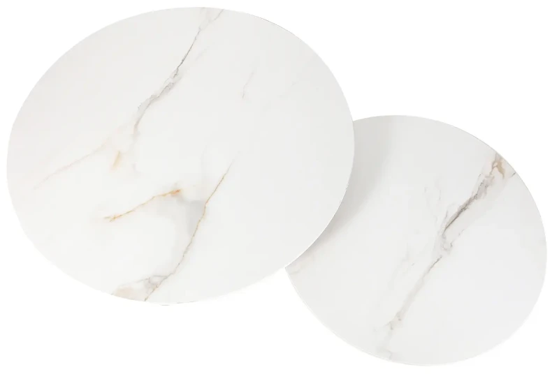 Zestaw stolików Kora D biały efekt marmuru