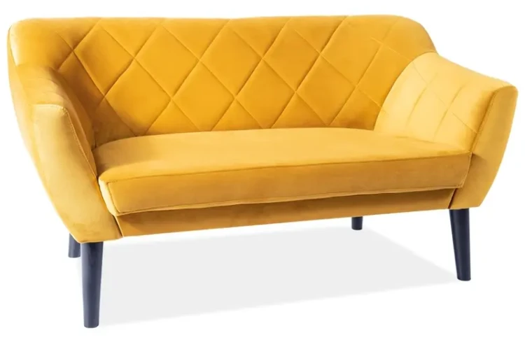 Sofa tapicerowana Karo 2 Velvet wenge - curry Bluvel 68
