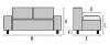 Sofa tapicerowana Karo 2 Velvet wenge