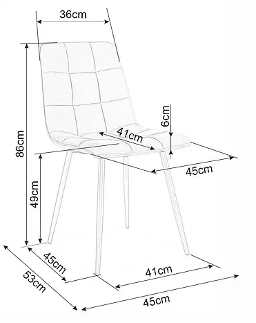 Krzesło tapicerowane Mila