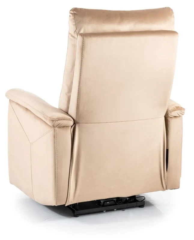 Fotel rozkładany z funkcją masażu Neptun Velvet M beżowy