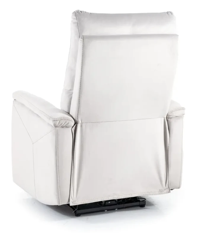 Fotel rozkładany z funkcją masażu Neptun Velvet M jasnoszary