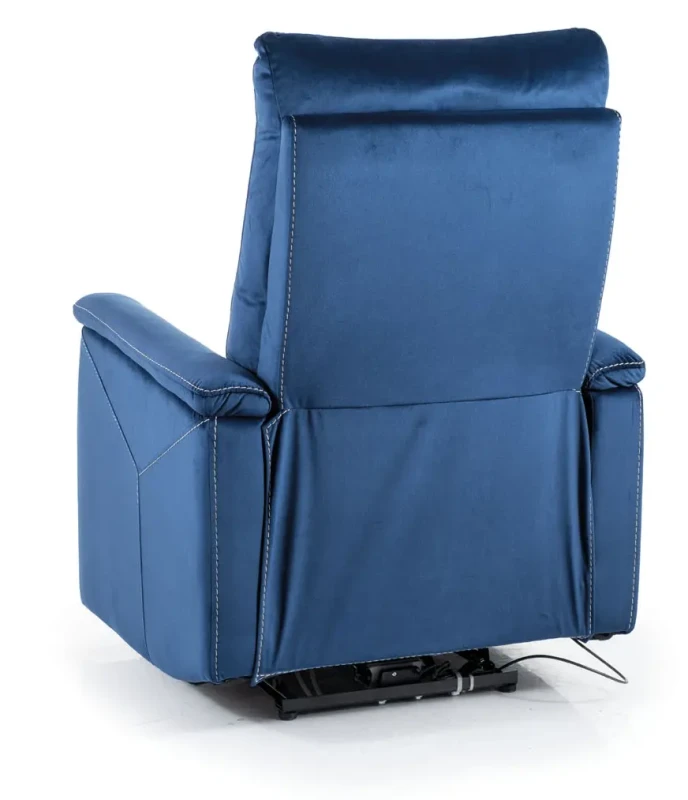 Fotel rozkładany Neptun Velvet granatowy Bluvel 86