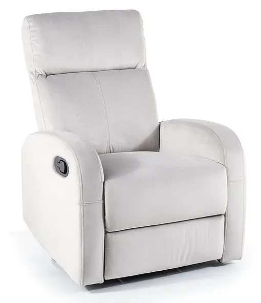 Fotel rozkładany Olimp Velvet jasnoszary Bluvel 03