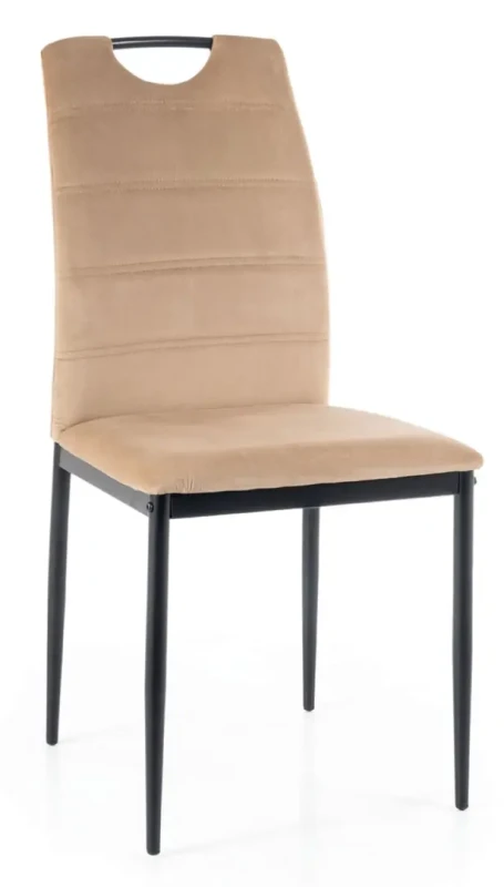 Krzesło tapicerowane Rip Velvet beż Bluvel 28