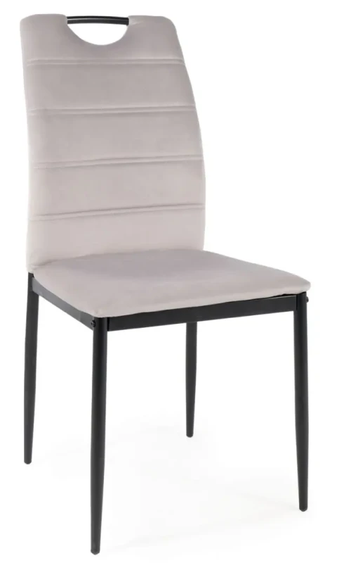 Krzesło tapicerowane Rip Velvet jasnoszary Bluvel 03