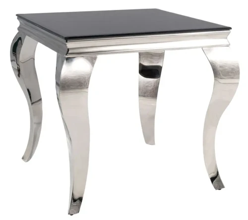 Ława Prince B 55x55 cm czarny/chrom