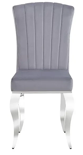 Krzesło tapicerowane Prince Velvet szary .195