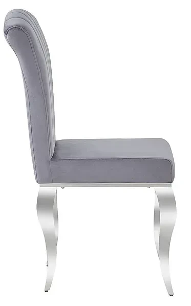 Krzesło tapicerowane Prince Velvet szary .195