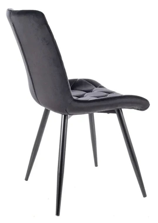 Krzesło tapicerowane Ralph Velvet czarny Bluvel 19