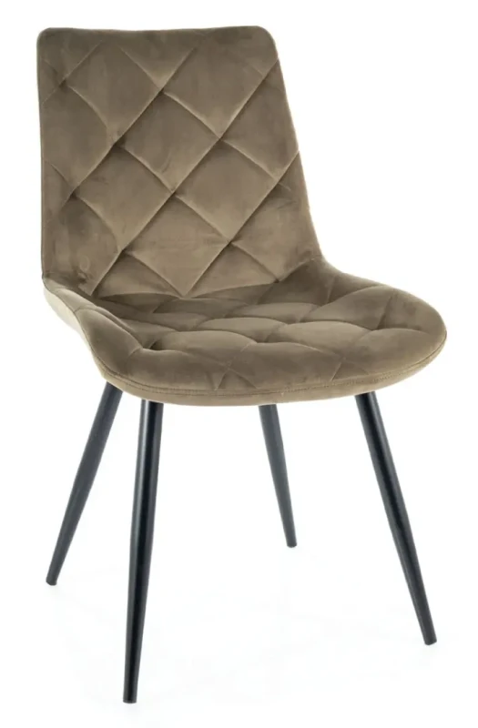 Krzesło tapicerowane Ralph Velvet oliwka Bluvel 77