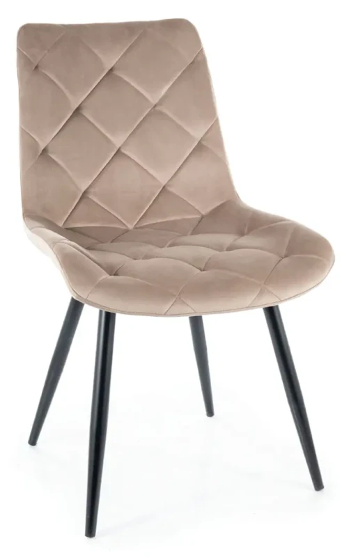Krzesło tapicerowane Ralph Velvet ciemny beż Bluvel 40