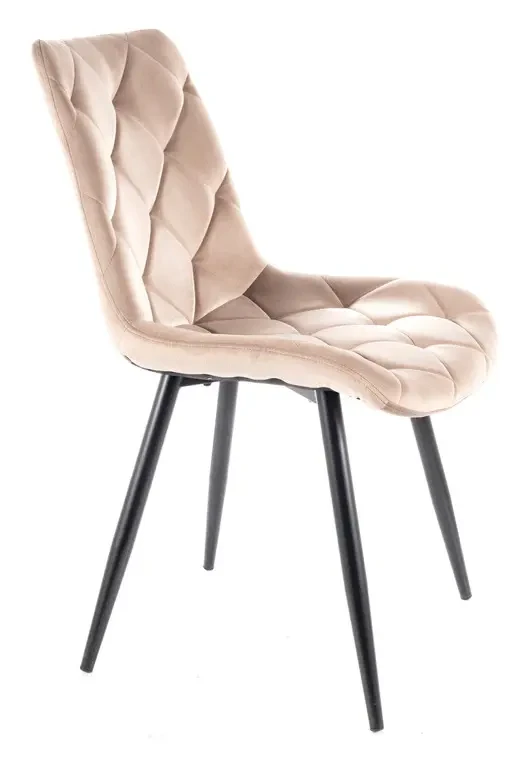 Krzesło tapicerowane Ralph Velvet ciemny beż Bluvel 40