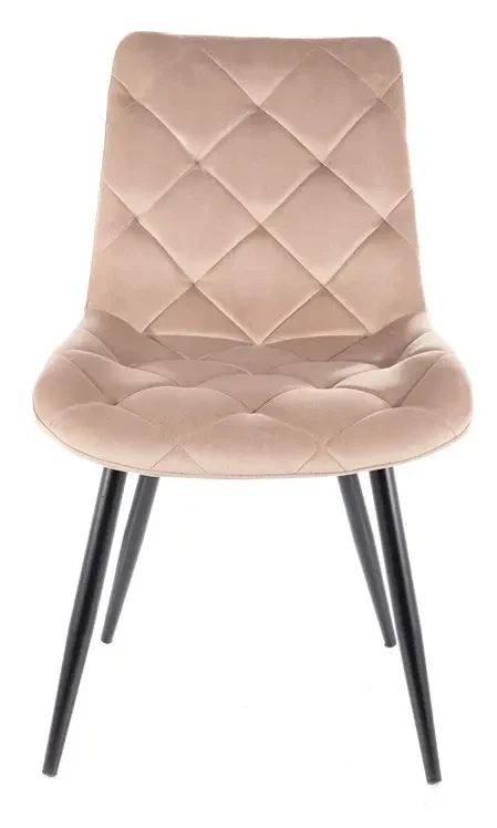Krzesło tapicerowane Ralph Velvet ciemny beż Bluvel 40